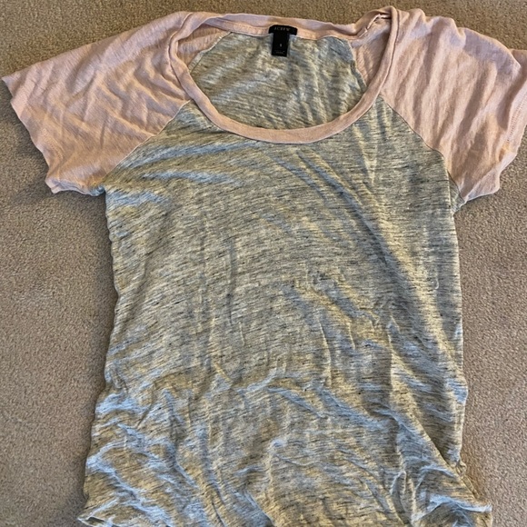 Jcrew pink and gray baseball tee - Picture 2 of 7